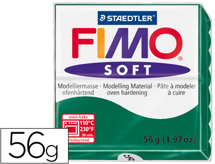 57g. pasta Staedtler Fimo Soft color verde esmeralda